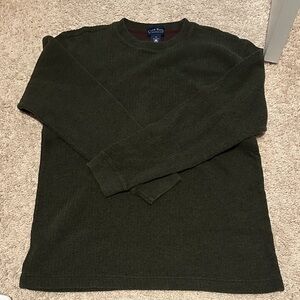 Men's 100% Cotton Green Sweater